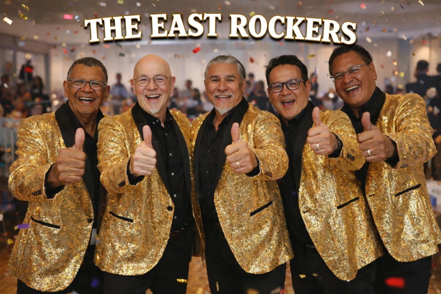 the East Rockers in gouden tenue