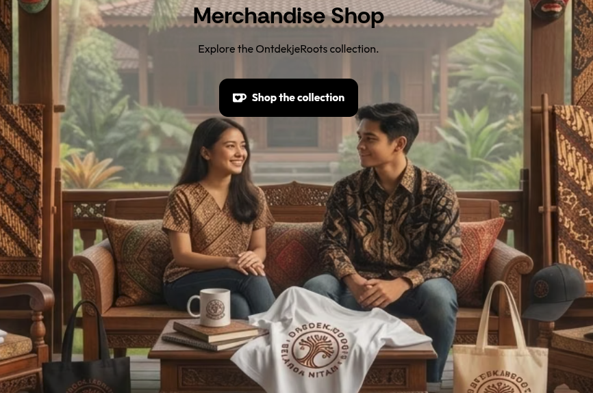 cover ontdekjeroots merchandise shop